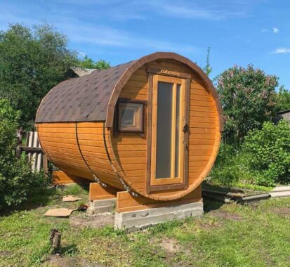 круглая баня бочка 3 метра