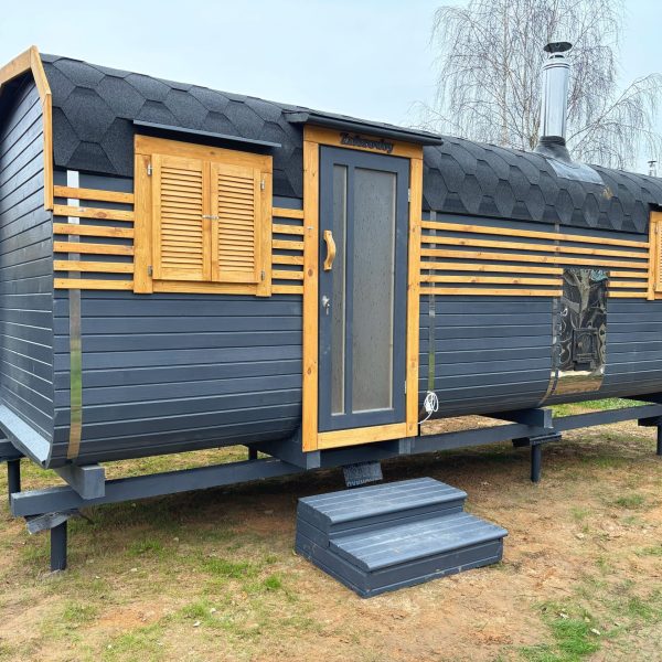 черная баня бочка квадро 6 метров